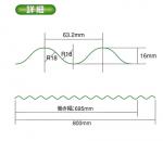 ガルバリウム鋼板　6尺スレート小波0.35(働き695mm)×1820mm 1枚当り(送料別途)