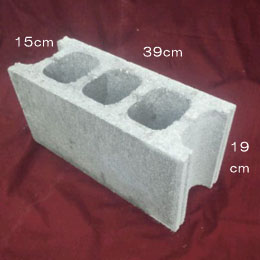 コンクリートブロック基本型　巾15cm縦200横400(目地共寸法)(送料別途)